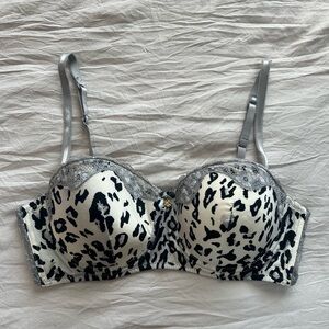 Blush Black and Gray Animal Print Bra‎ Size 38C